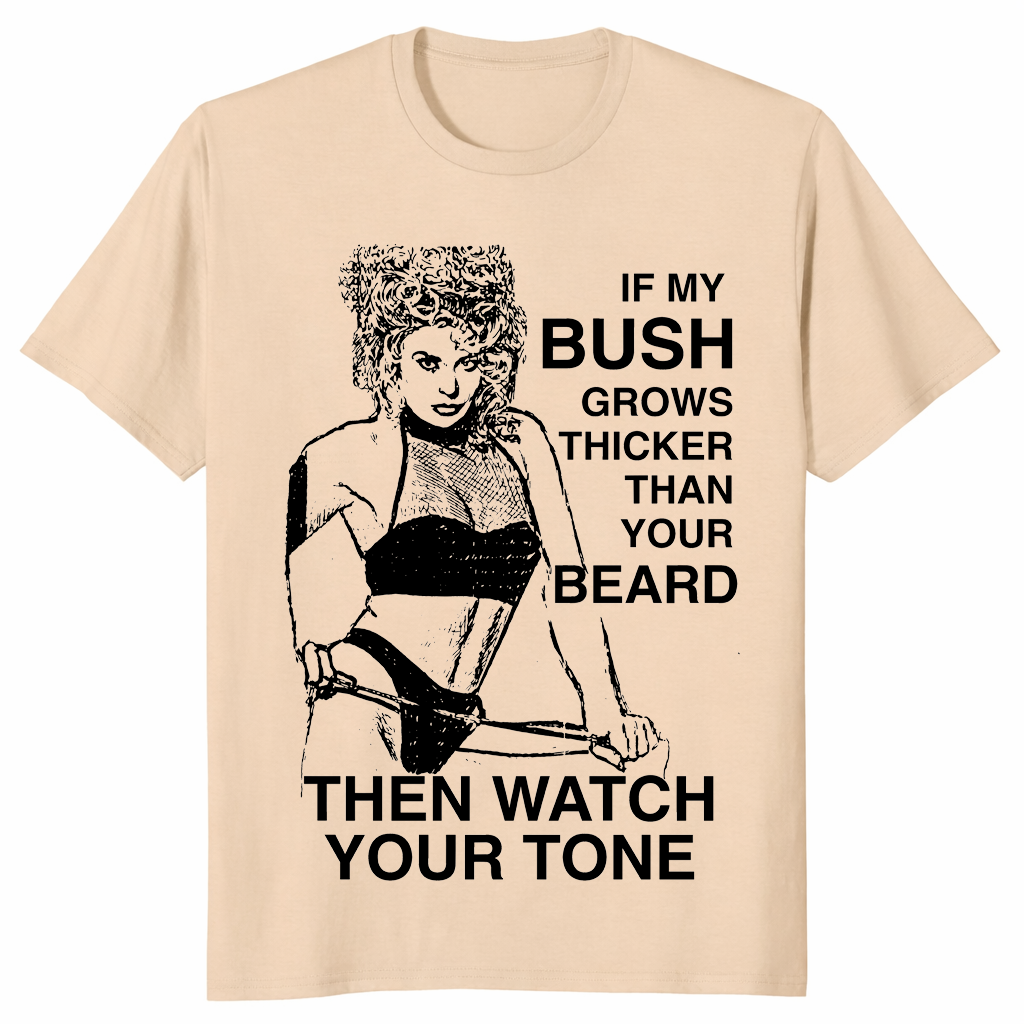 Watch your tone shirt in sand