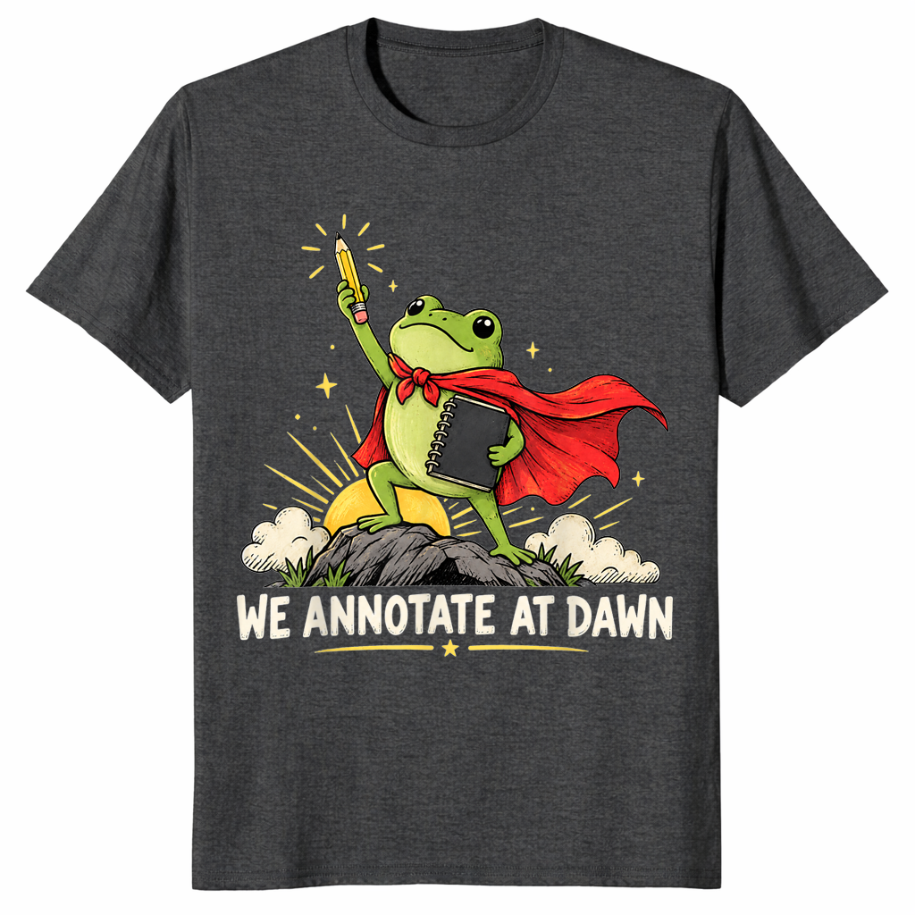 We Annotate At Dawn shirt dark heather