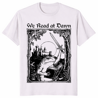We read at dawn frog shirt in ice grey