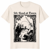 We read at dawn frog shirt in natural
