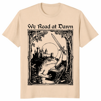 We read at dawn frog shirt in sand