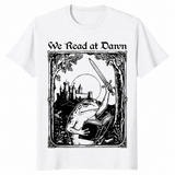 We read at dawn frog shirt in white