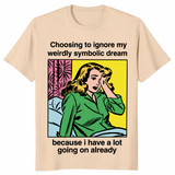 Weirdly symbolic dream shirt in sand