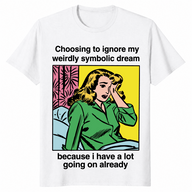 Weirdly symbolic dream shirt in white