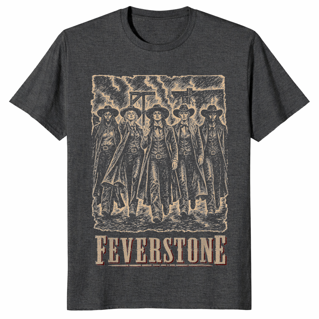 Western cowgirl shirt in dark heather grey