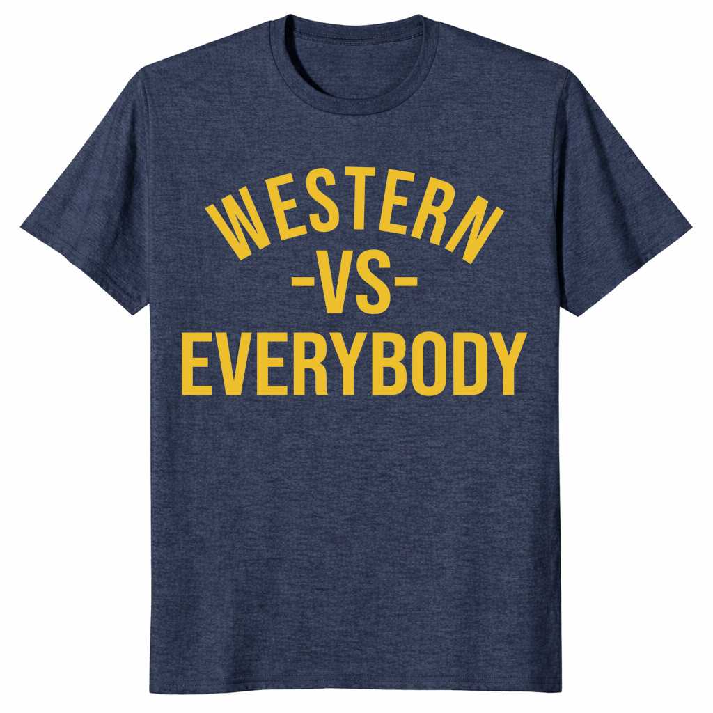 Western vs everybody shirt heather navy