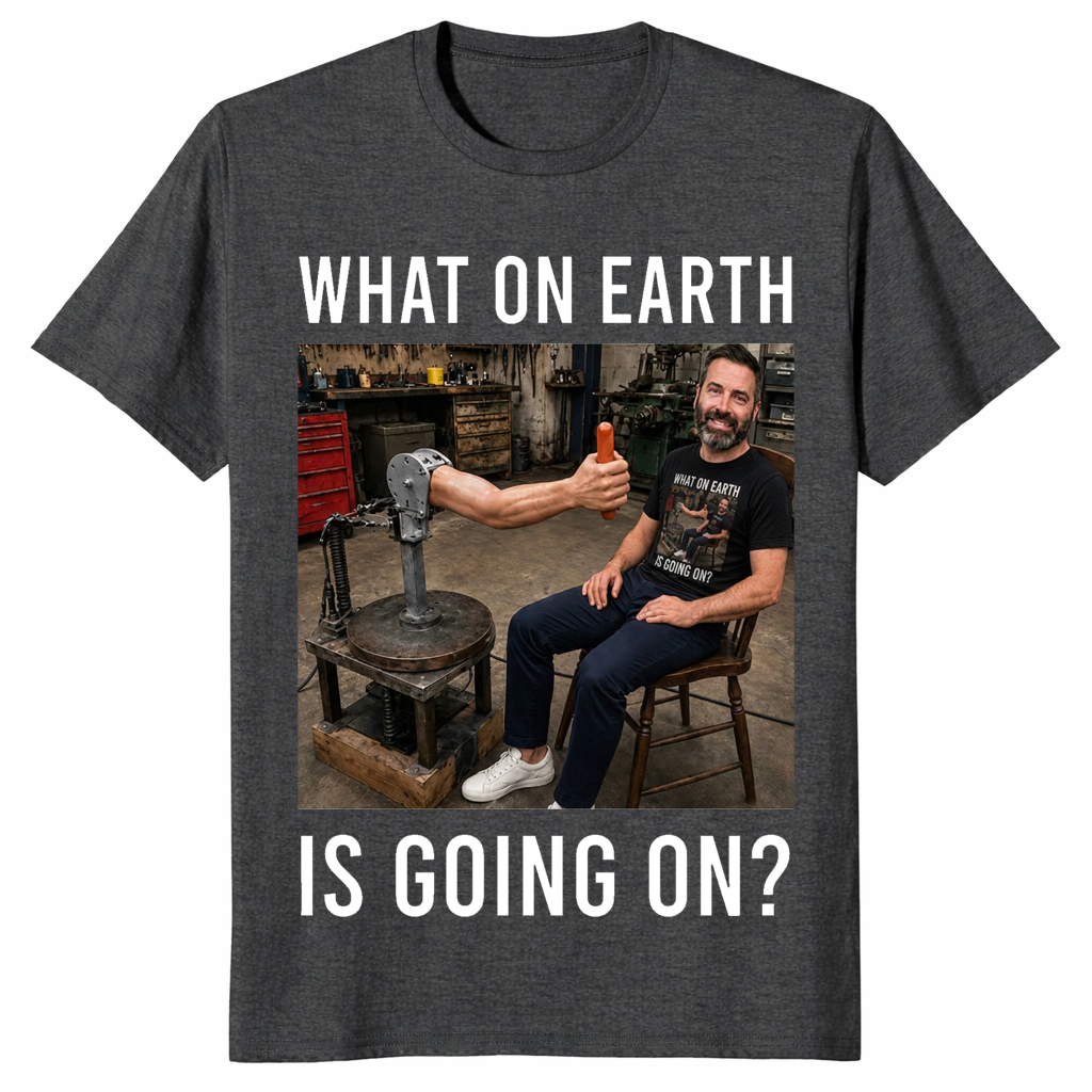 What on earth shirt in dark heather grey
