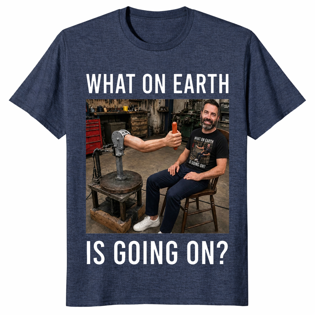 What on earth shirt in heather navy