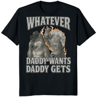 Whatever Daddy Wants Daddy Gets tee in black by Cuccico