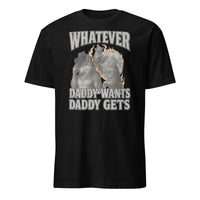 Whatever Daddy Wants Daddy Gets tee in navy bleu by Cuccic