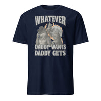 Whatever Daddy Wants Daddy Gets tee in navy bleu by Cuccico