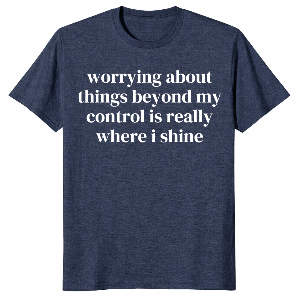Where I Shine worry shirt heather navy