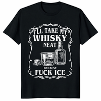 Whiskey Neat Because Fuck ICE Tee – Funny Whiskey Drinking Quote Protest Apparel