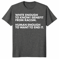 White Ally Shirt in dark heather