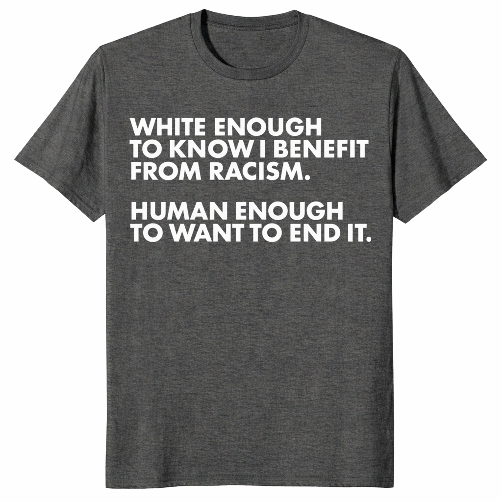 White Ally Shirt in dark heather