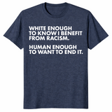 White Ally Shirt in heather navy