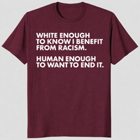 White Ally Shirt in maroon