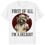 Cuccico First Of All I’m A Delight Raccoon Nurse Tee in White