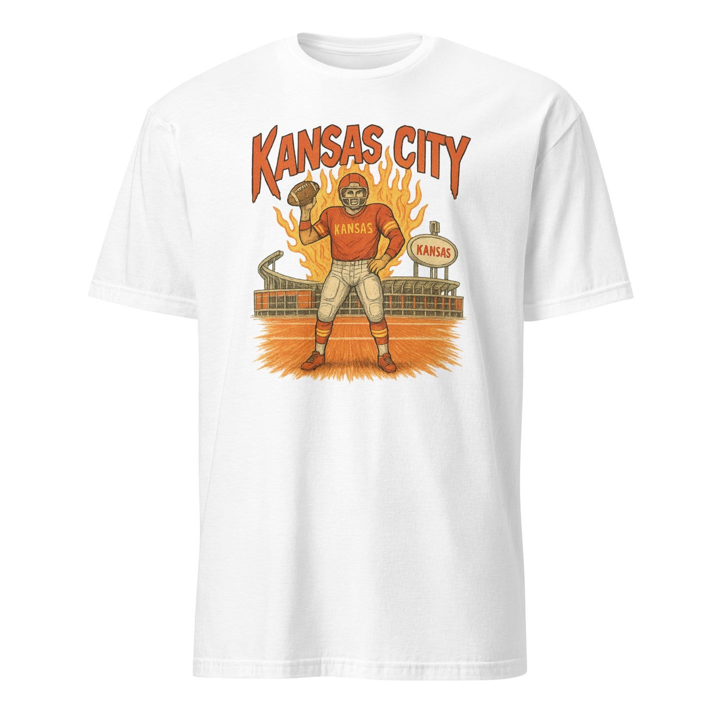Cuccico Kansas City Football Vintage Graphic Tee in White