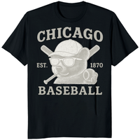 Vintage Chicago Cubs Walking Bear Retro Baseball T-Shirt in white