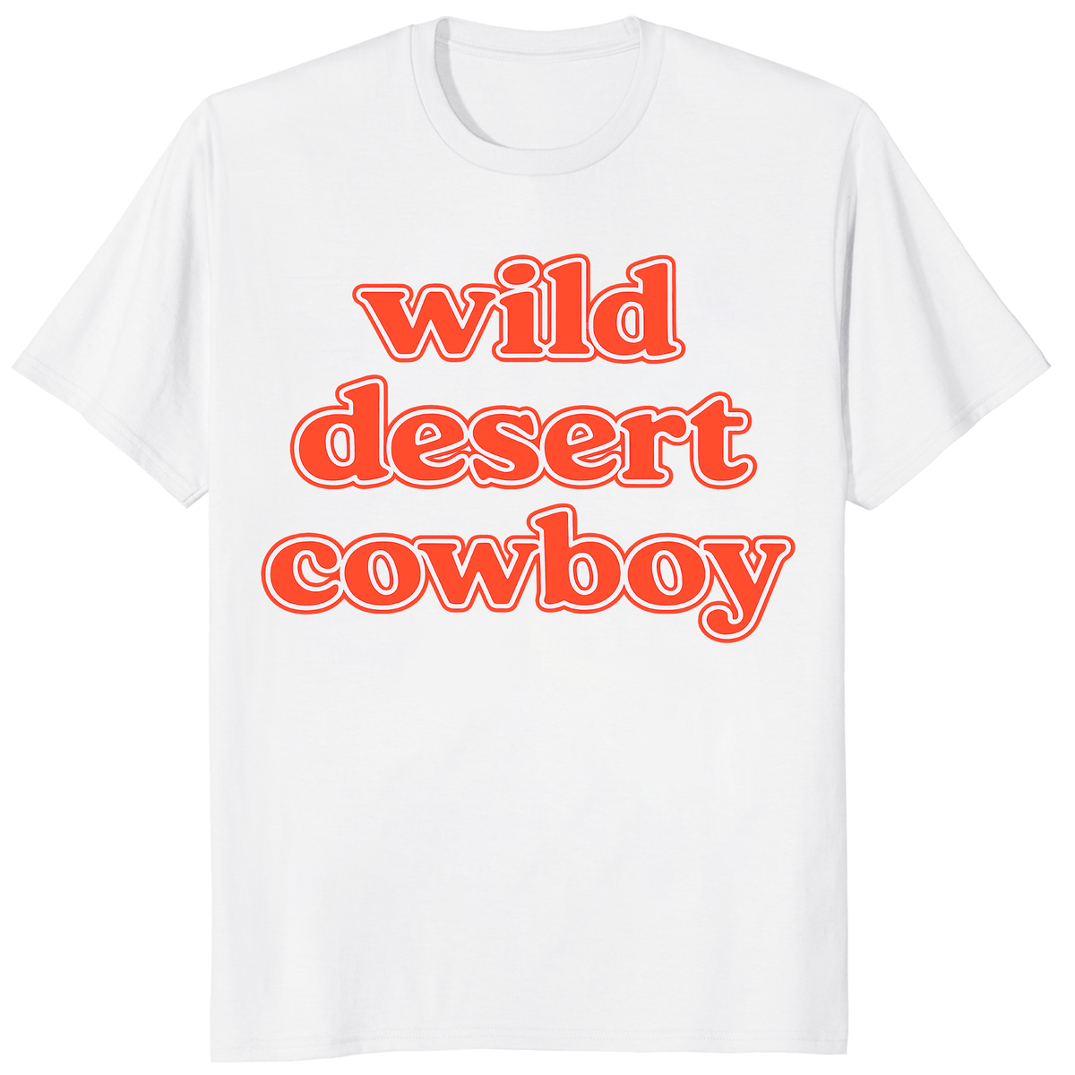 Wild Desert Cowboy T Shirt with retro Western graphic design