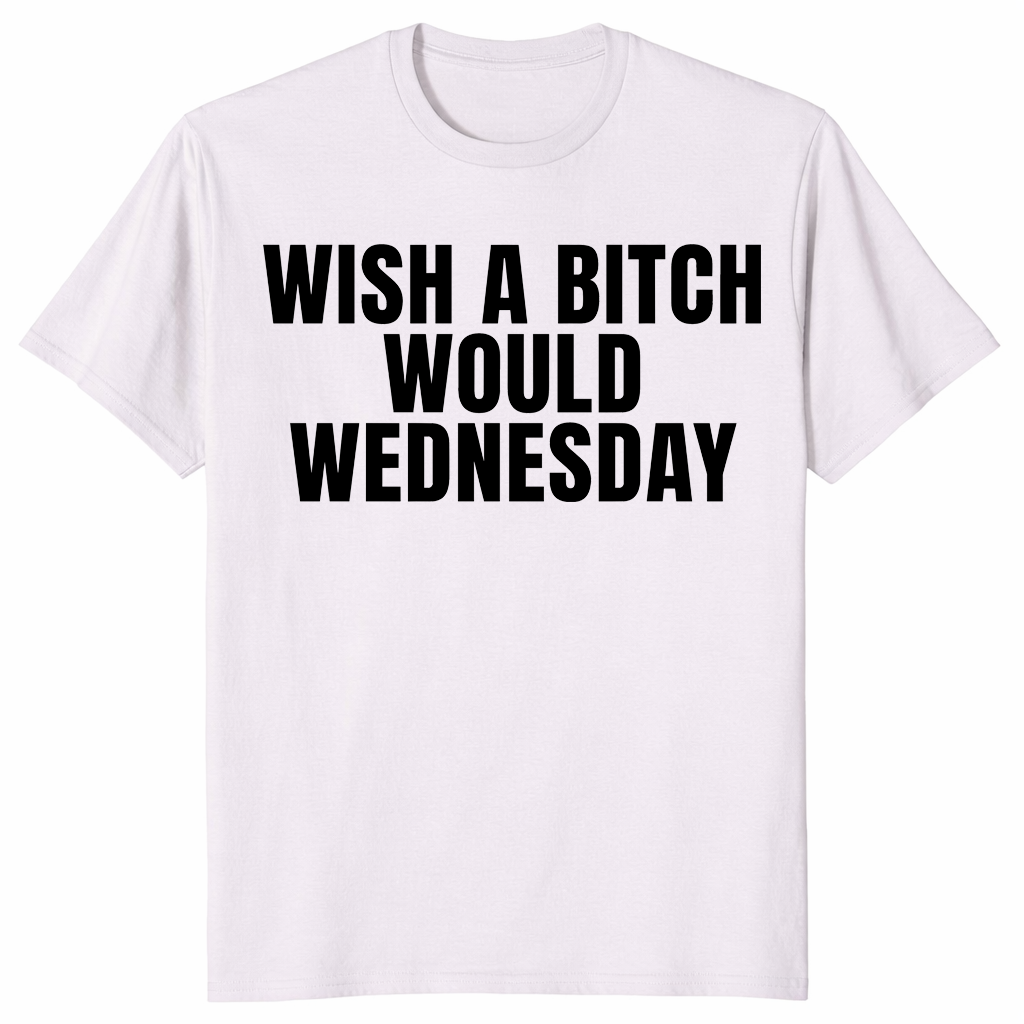 Wish a bitch would shirt in ice grey