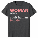 Woman Noun Adult Human Female shirt in dark heather grey