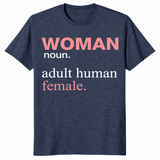 Woman Noun Adult Human Female shirt in heather navy