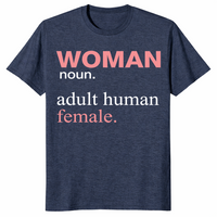 Woman Noun Adult Human Female shirt in heather navy