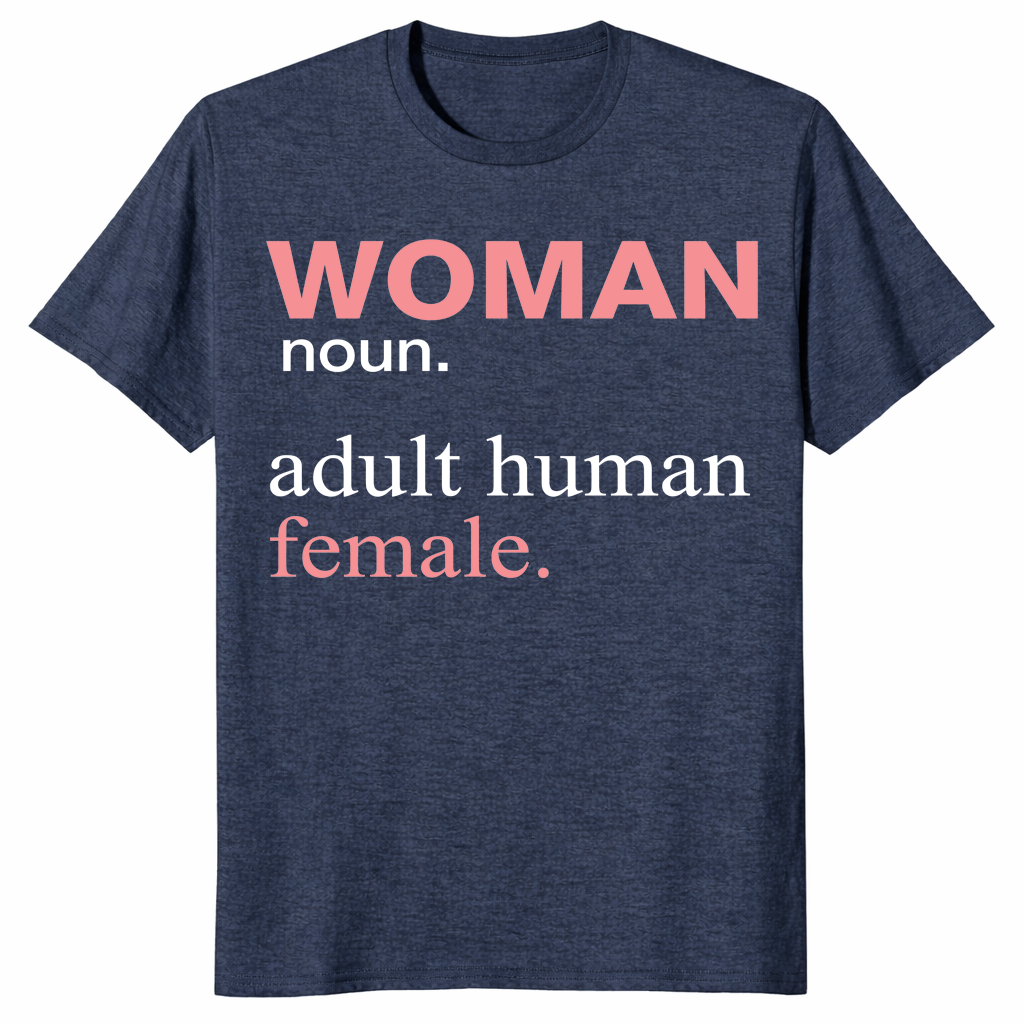 Woman Noun Adult Human Female shirt in heather navy