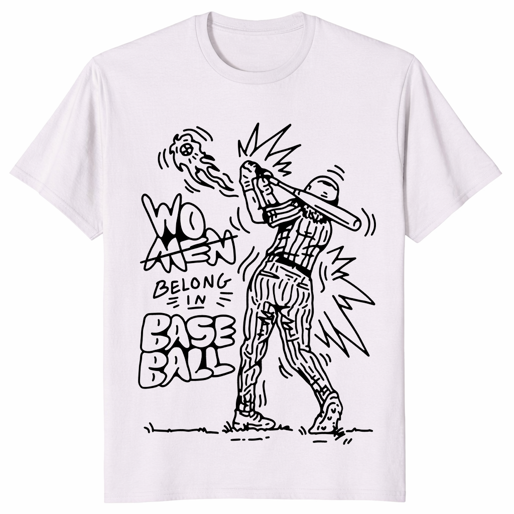 Women belong in baseball shirt ice grey