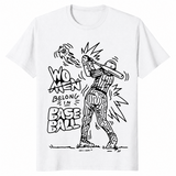 Women belong in baseball shirt white