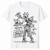 Women belong in baseball shirt white