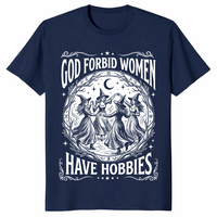 Women have hobbies shirt in navy