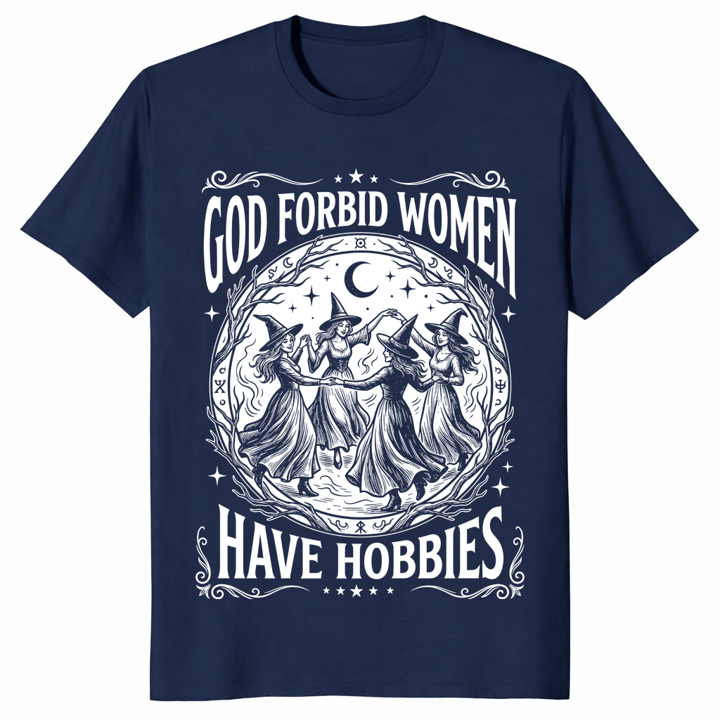Women have hobbies shirt in navy