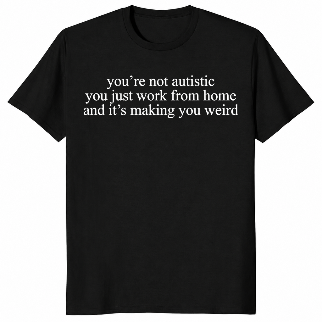 Work from home shirt in black