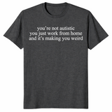 Work from home shirt in dark heather grey