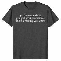 Work from home shirt in dark heather grey