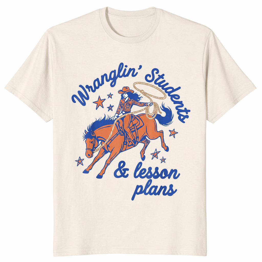 Wranglin students shirt in natural