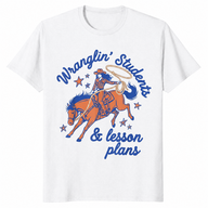 Wranglin students shirt in white