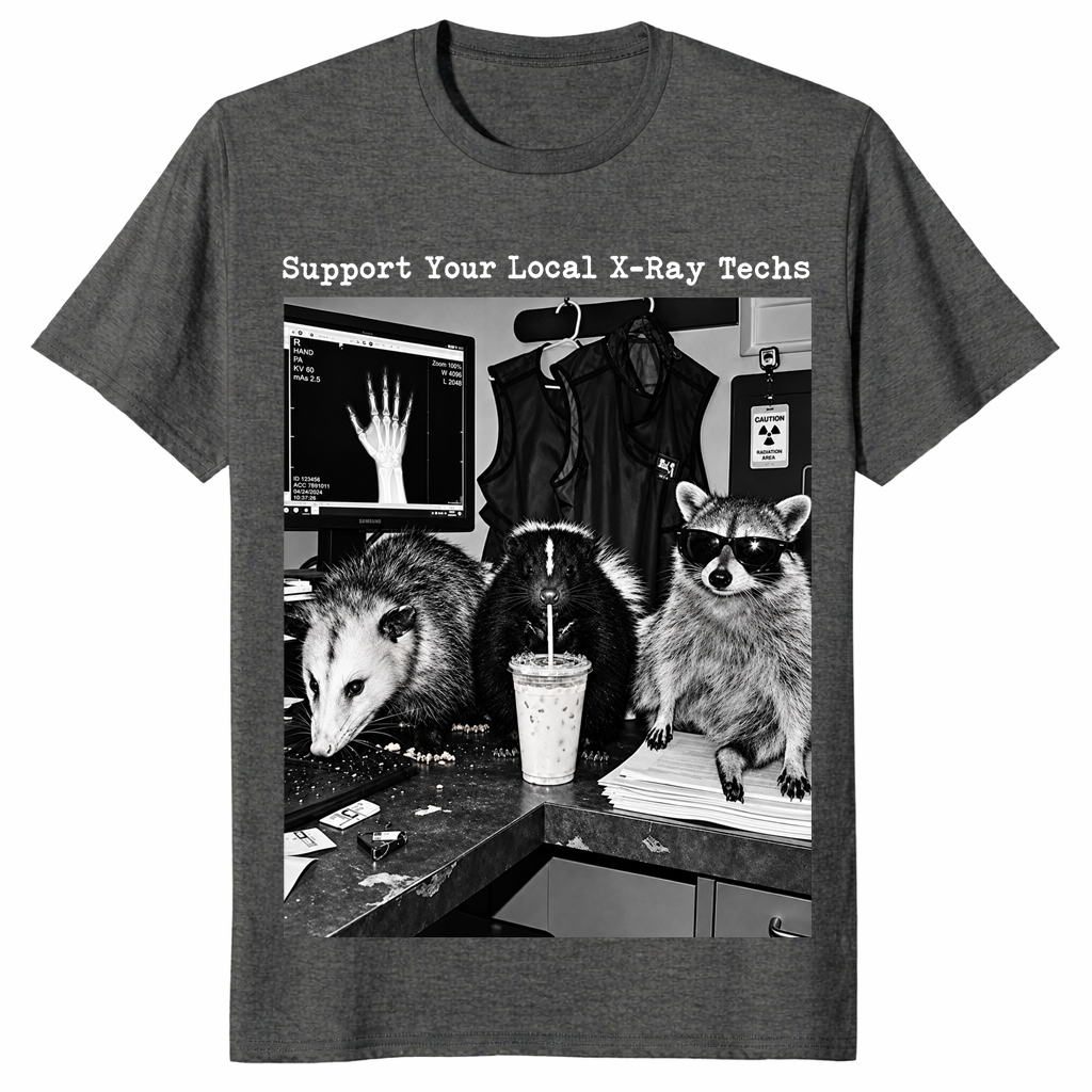 X-ray tech shirt in dark heather