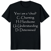 Yes I Am a Chud shirt with charming handsome understanding determined text
