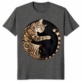 Yin yang cats shirt in dark heather