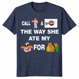 Yo momma joke shirt in heather navy