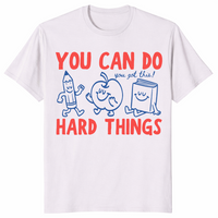 You can do hard things teacher shirt ice grey