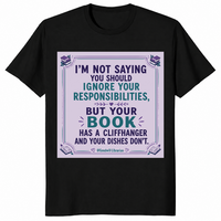 Your Book Has A Cliffhanger shirt in black
