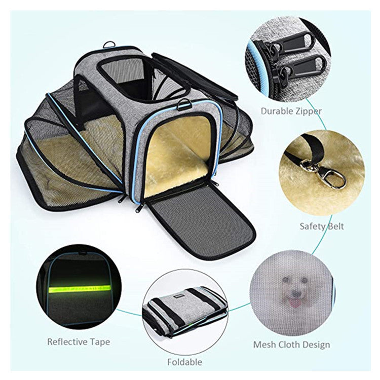Expandable Cat Carrier - Airline Approved, Foldable & Reflective - YourCatBackpack.Co