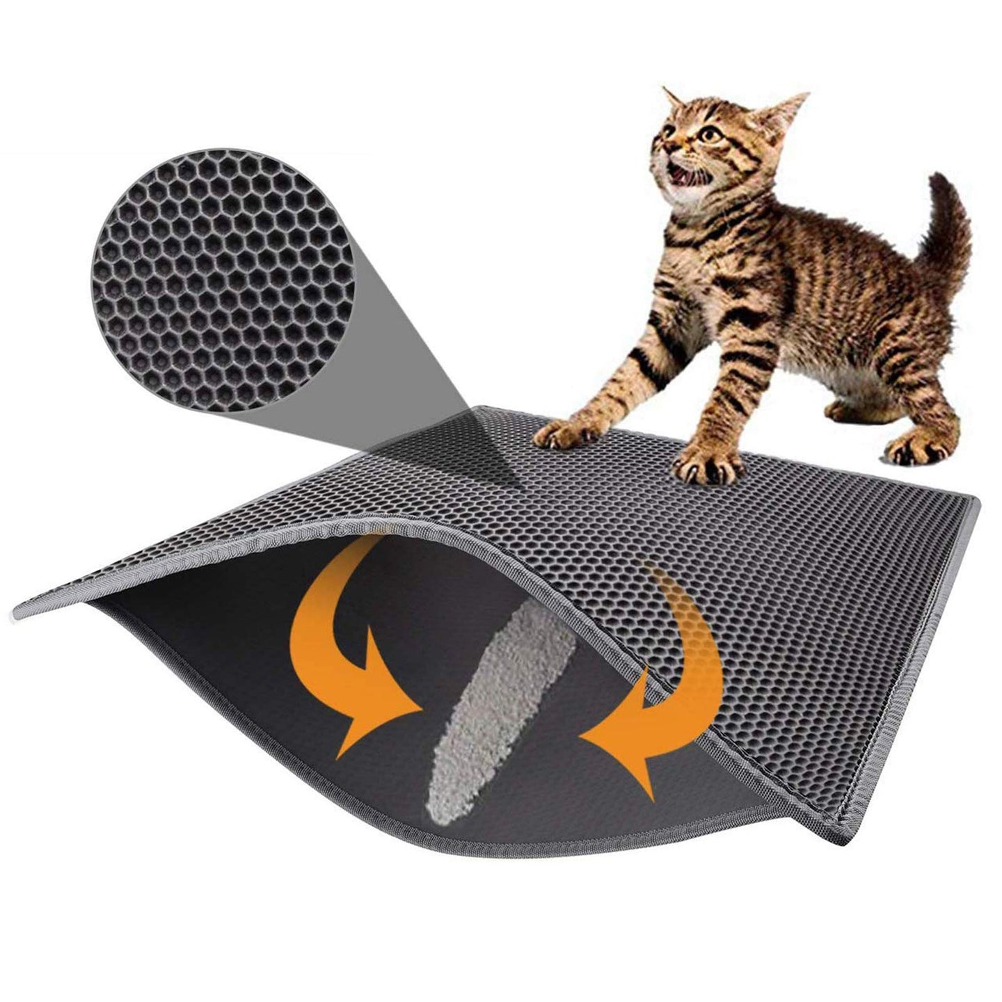 Waterproof Cat Litter Mat: Double Layer, Non-Slip, Washable - YourCatBackpack.Co