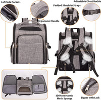 Expandable Cat Carrier Backpack for Cats and Small Dogs - YourCatBackpack.Co