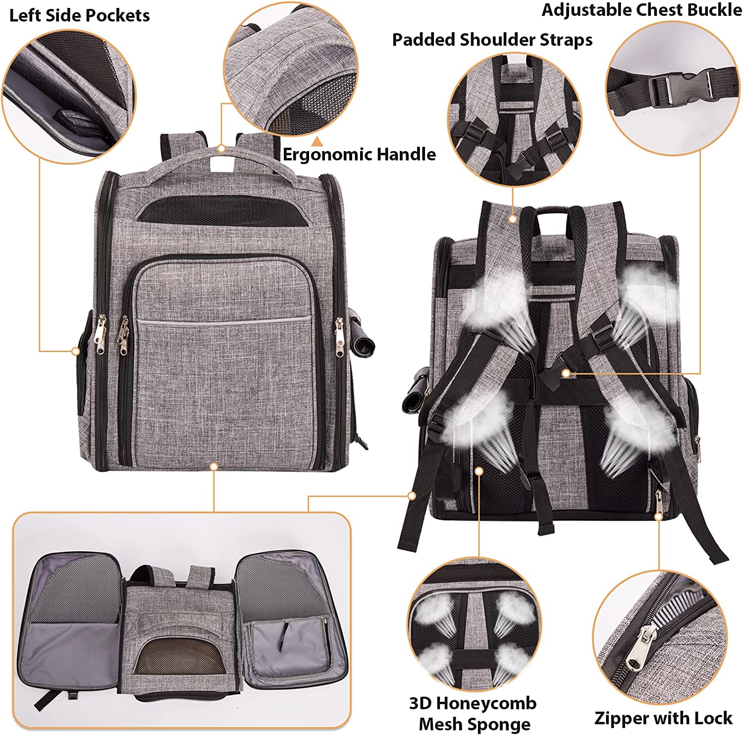 Expandable Cat Carrier Backpack for Cats and Small Dogs - YourCatBackpack.Co